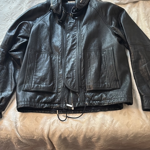 Saint Laurent Paris Lambskin Bomber Jacket – Size 52 – Concealed Hood - Picture 4 of 7